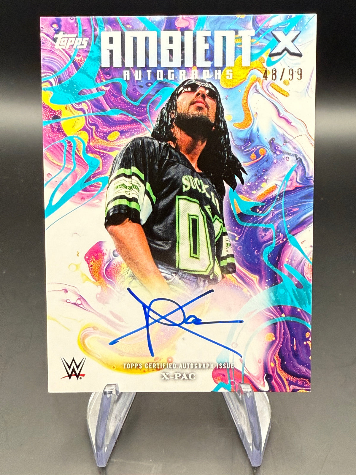 X-Pac 2025 WWE Topps Exalted Aqua Ambient Autograph /99