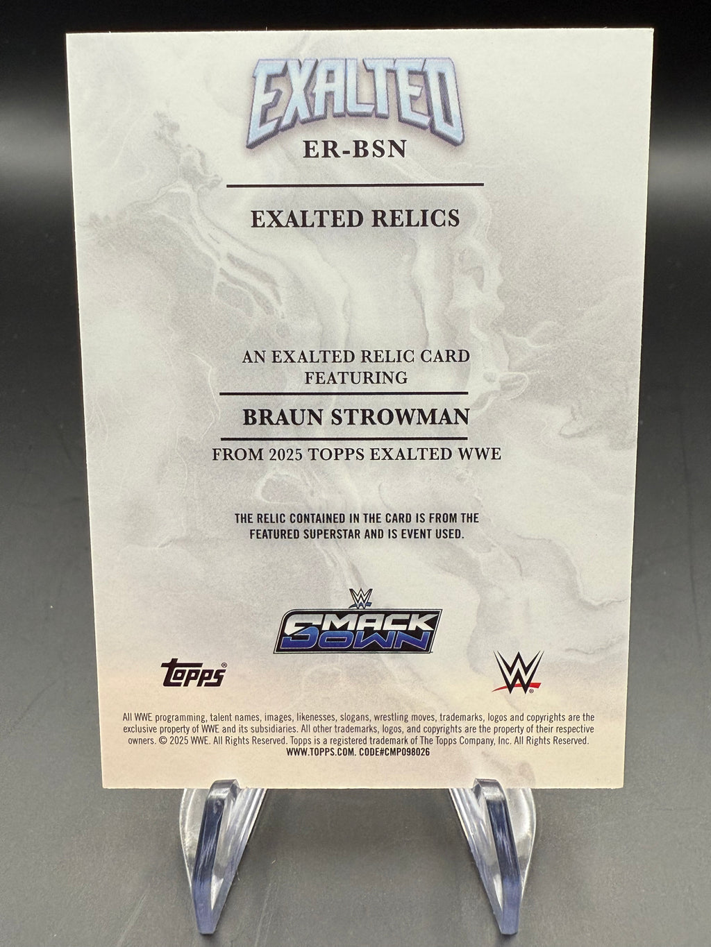 Braun Strowman 2025 WWE Topps Exalted Relic