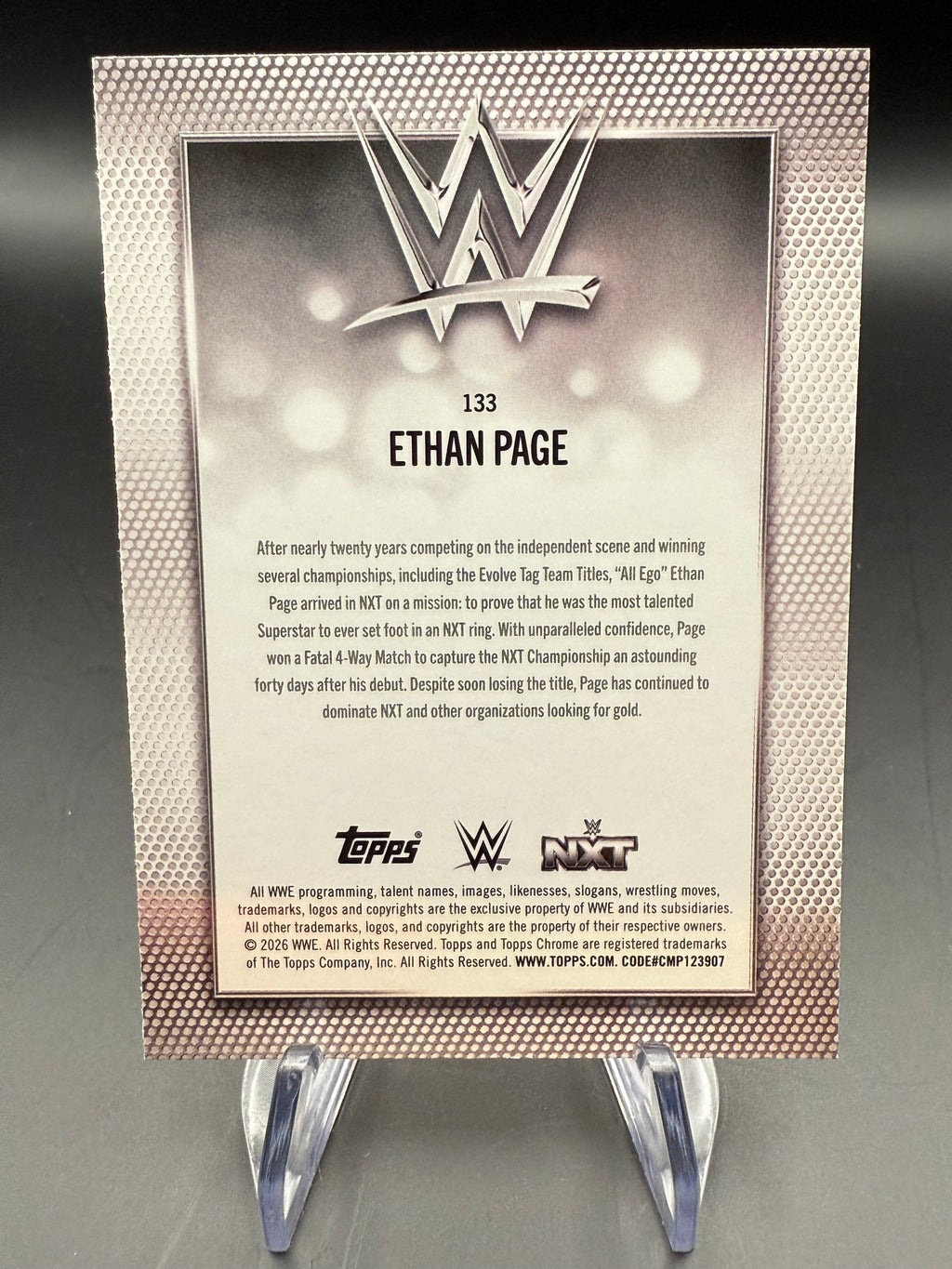 Ethan Page 2026 WWE Topps Chrome Aqua Refractor /199
