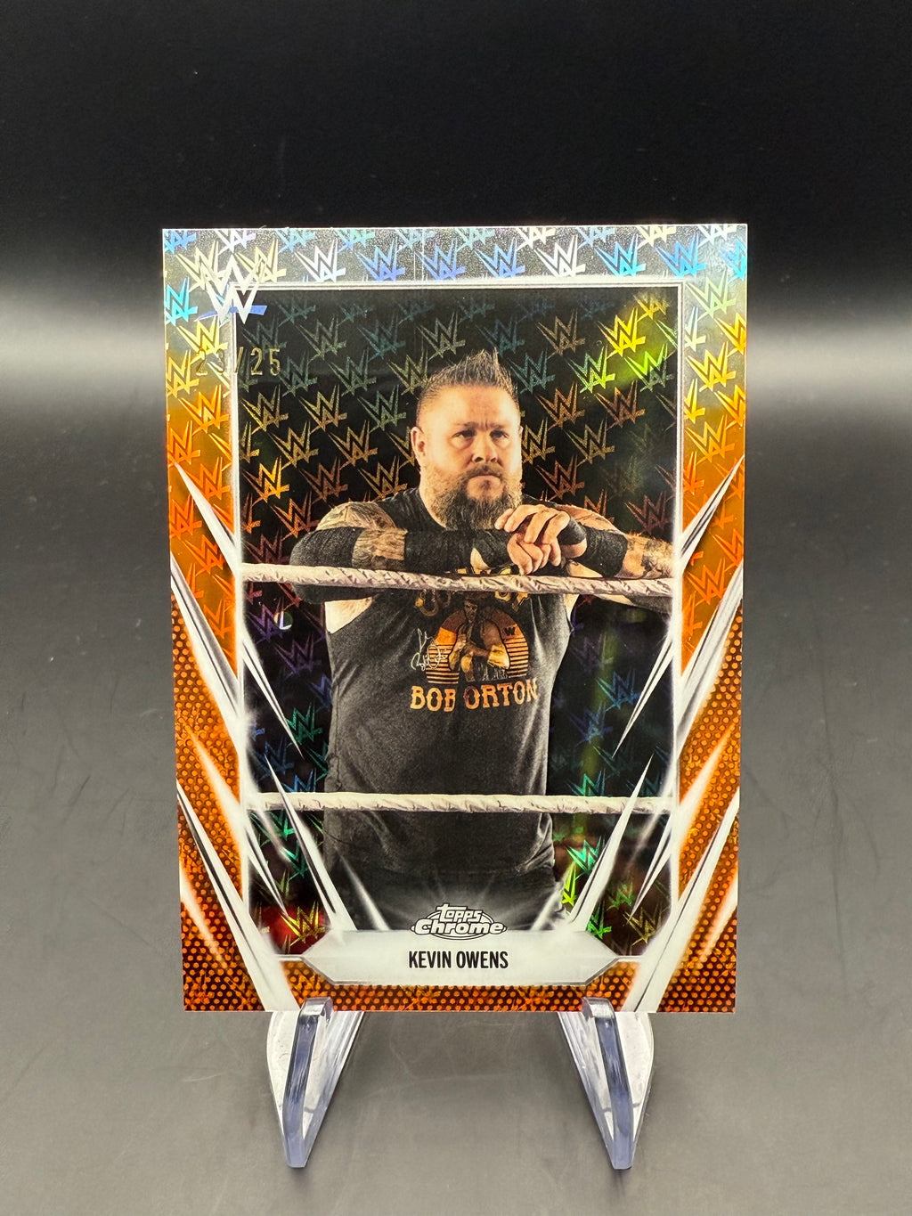 Kevin Owens 2026 WWE Topps Chrome Logofractor Edition Orange /25