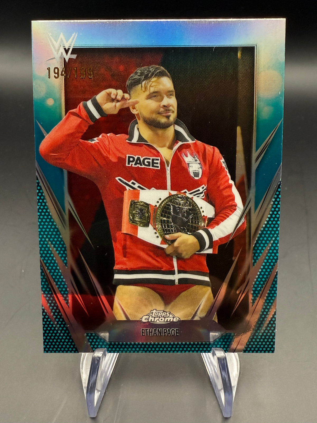 Ethan Page 2026 WWE Topps Chrome Aqua Refractor /199
