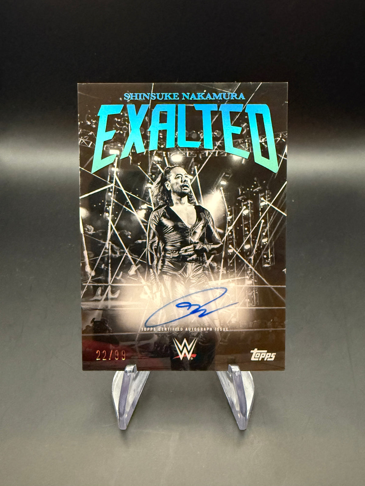 Shinsuke Nakamura 2025 WWE Topps Exalted Black and White Signature Autograph /99