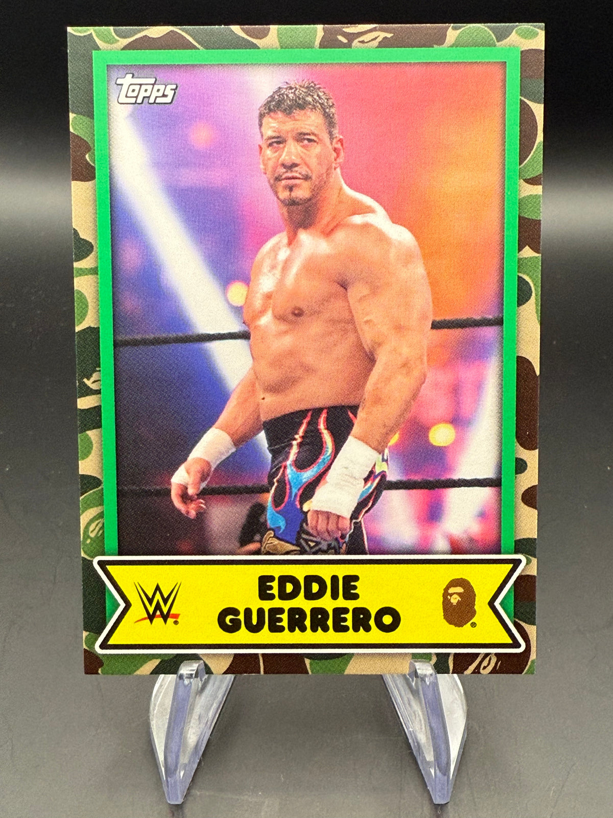 Eddie Guerrero 2025 Topps WWE x BAPE Green Camo