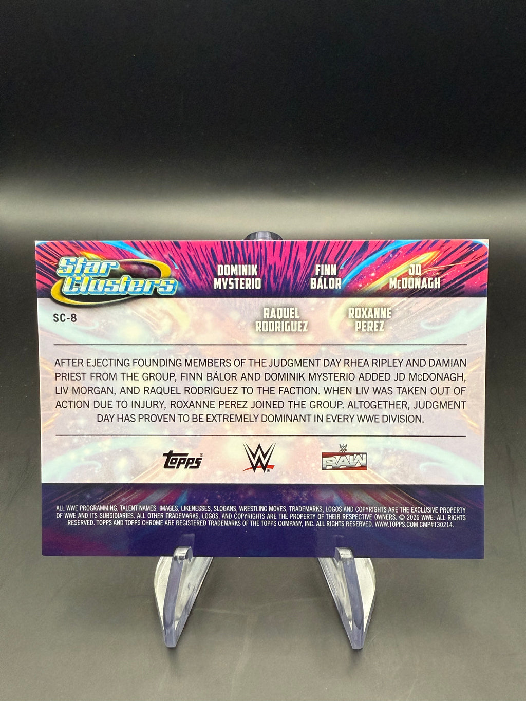 The Judgment Day 2026 WWE Topps Cosmic Chrome Star Clusters Red Flare /5