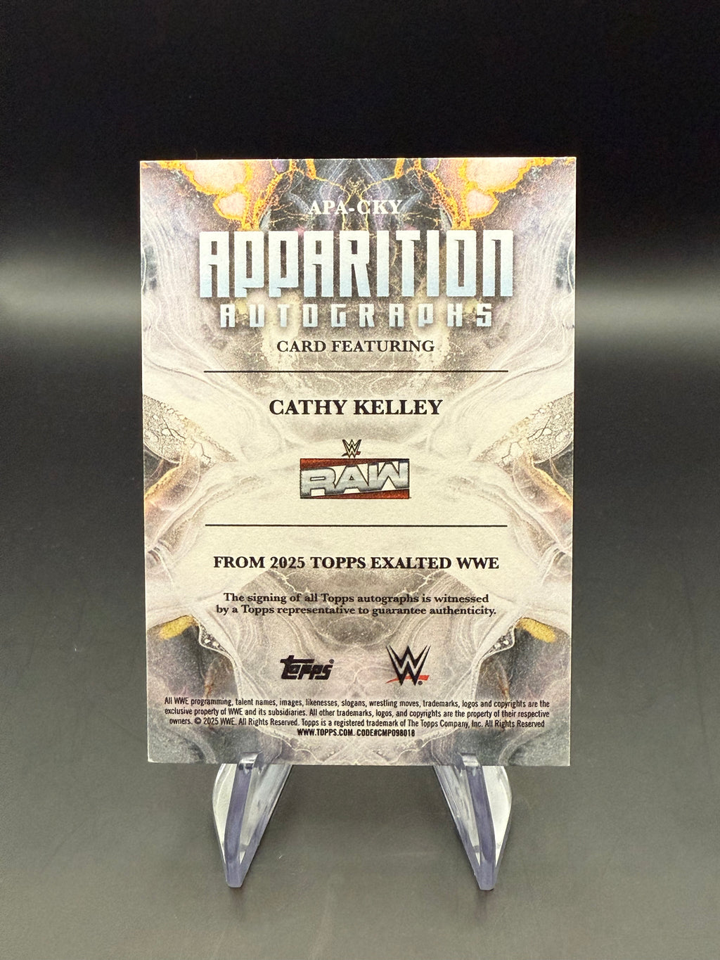 Cathy Kelley 2025 WWE Topps Exalted Apparition Autograph