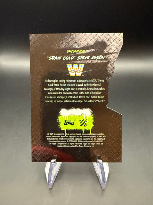 "Stone Cold" Steve Austin 2025 WWE Topps Finest Die-Cut Refractor /35