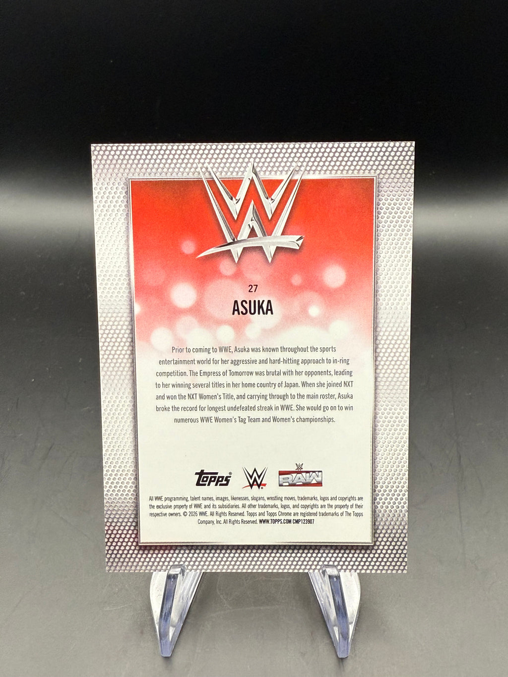 Asuka 2026 WWE Topps Chrome Geometric Refractor Gold /50