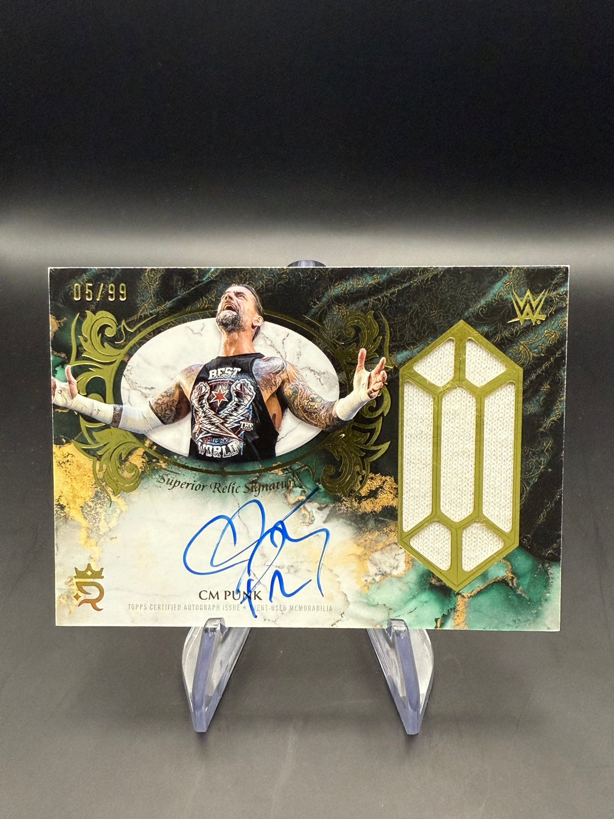 CM Punk 2025 WWE Topps Royalty Superior Relic Signatures Autograph /99