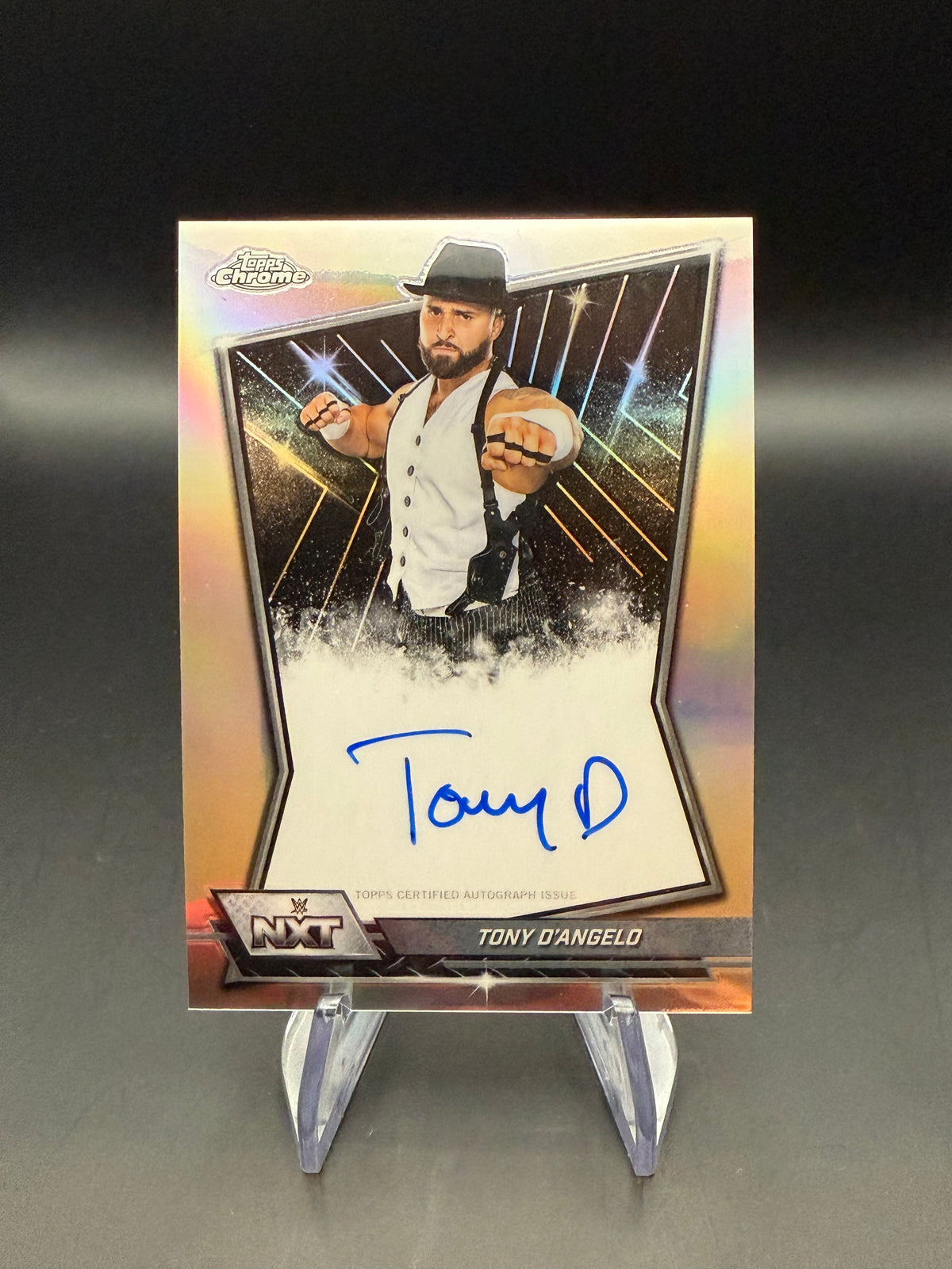 Tony D'Angelo 2026 WWE Topps Chrome Refractor NXT Autograph