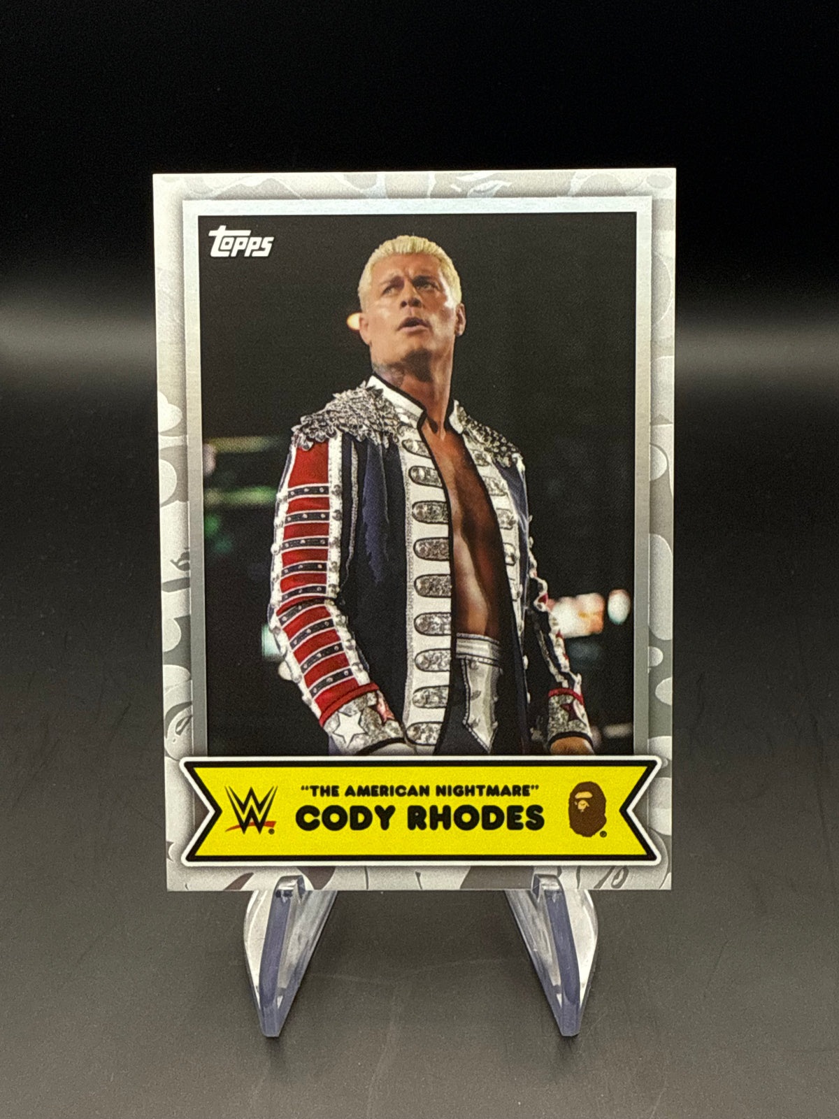 Cody Rhodes 2025 Topps WWE x BAPE White Camo