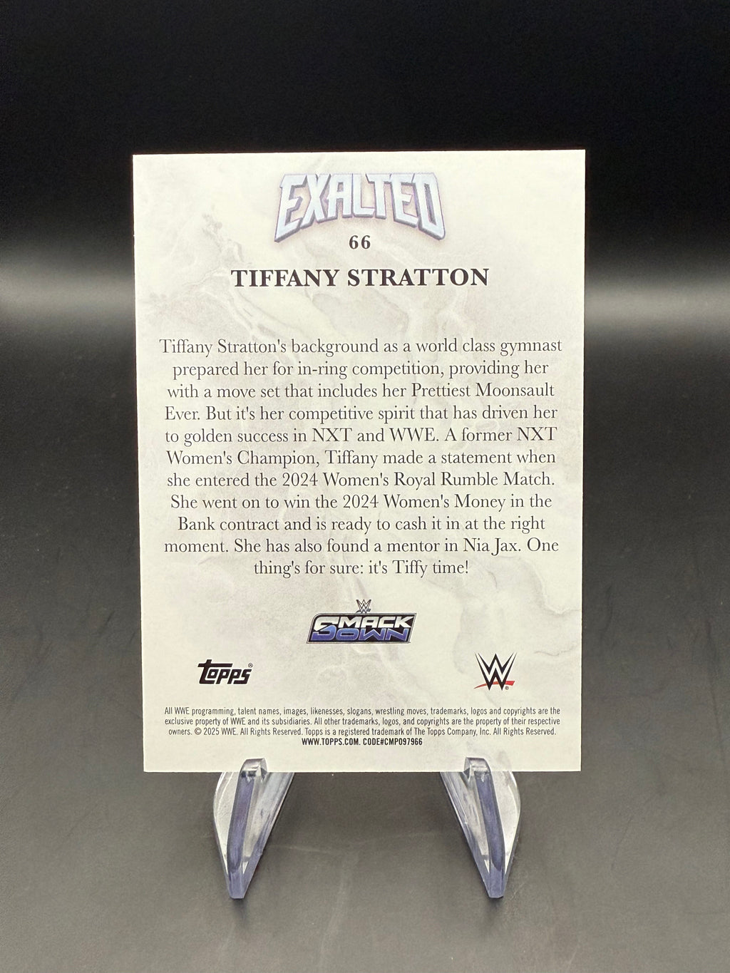 Tiffany Stratton 2025 WWE Topps Exalted Base Card