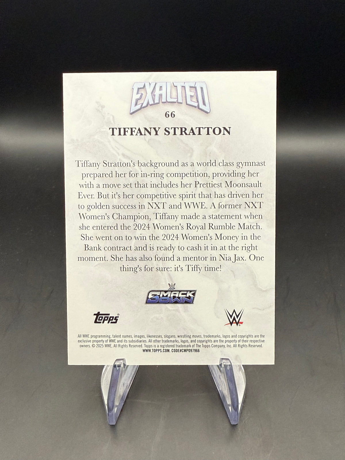 Tiffany Stratton 2025 WWE Topps Exalted Base Card