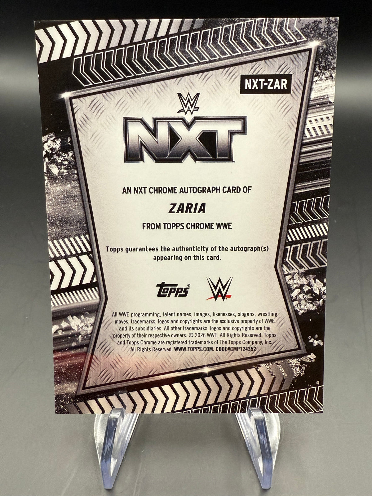 Zaria 2026 WWE Topps Chrome NXT Autograph