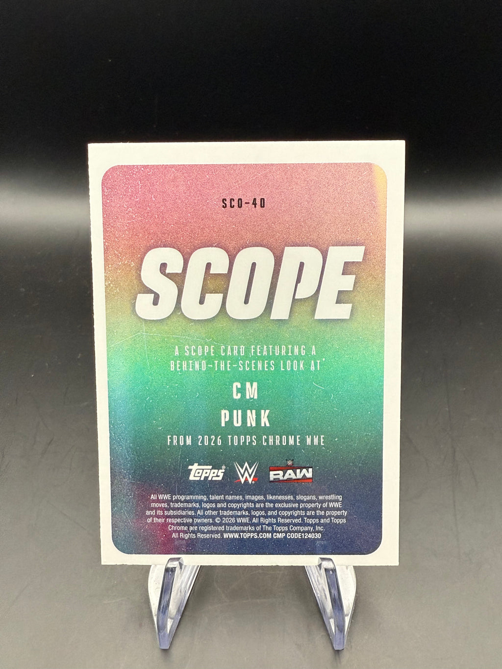 CM Punk 2026 WWE Topps Chrome Scope Blue /150