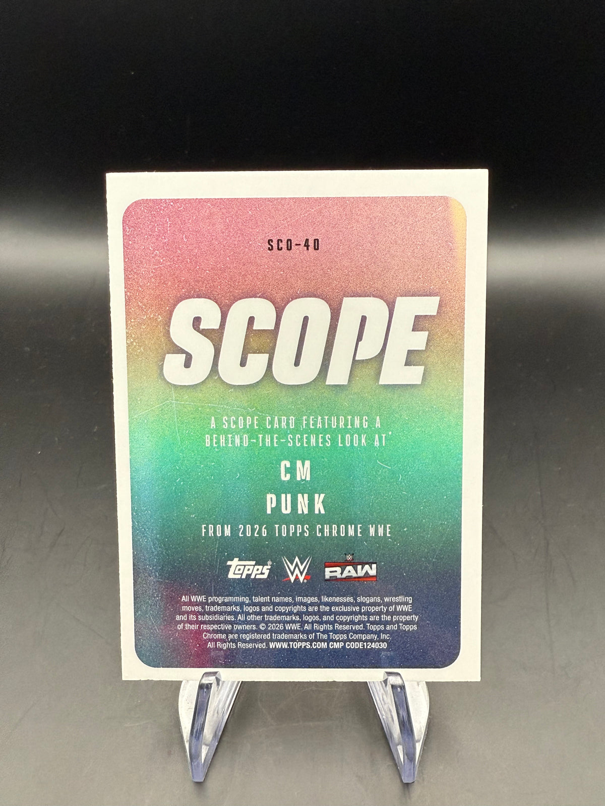 CM Punk 2026 WWE Topps Chrome Scope Blue /150