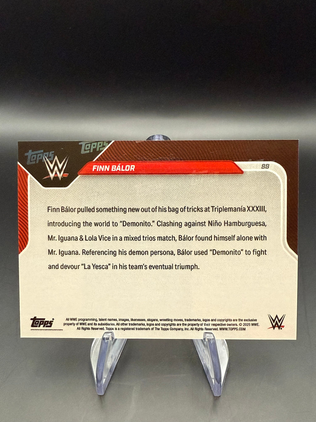 Finn Balor 2025 WWE Topps Now "Demonito" Red /5