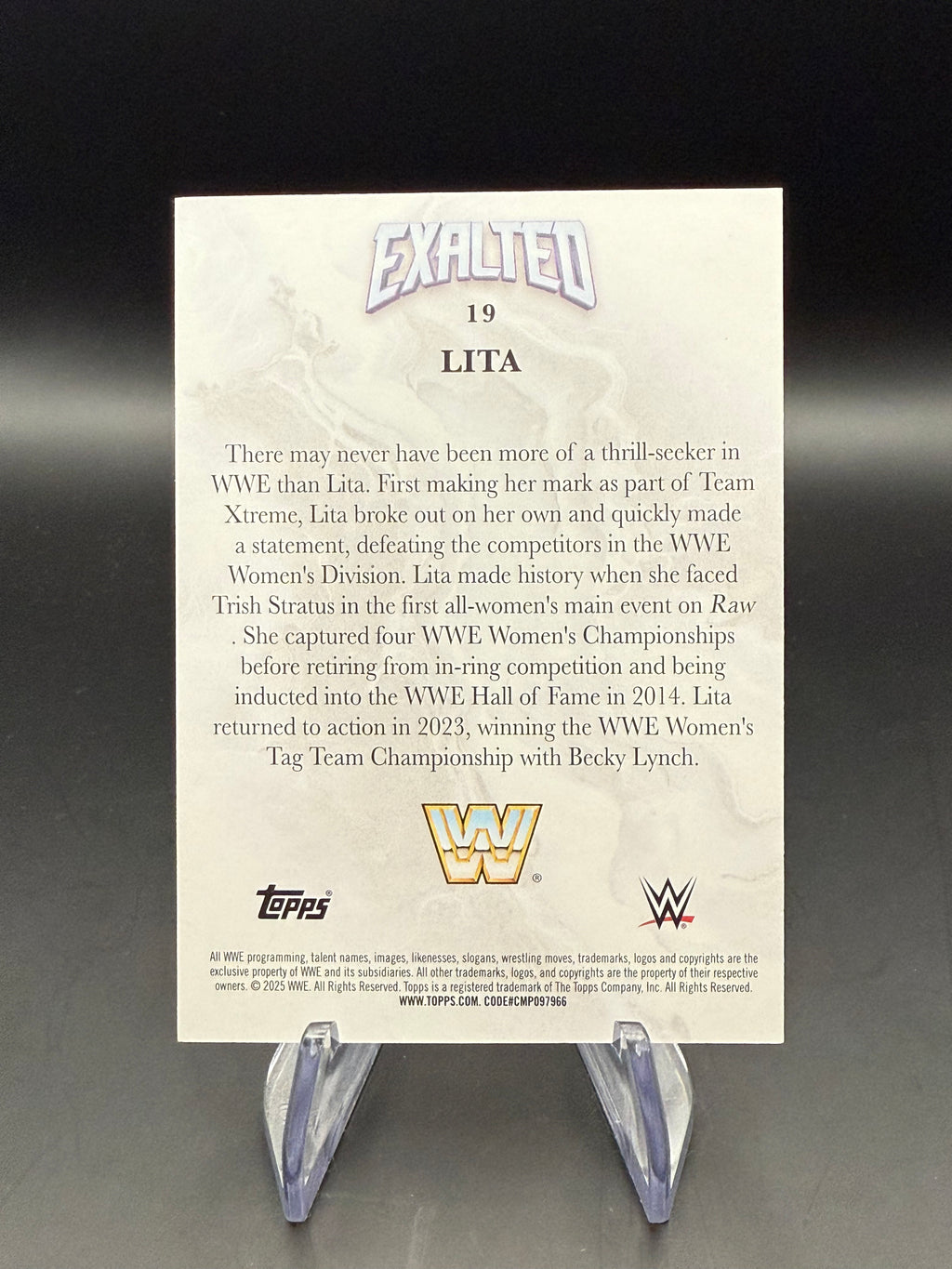 Lita 2025 WWE Topps Exalted Purple /10
