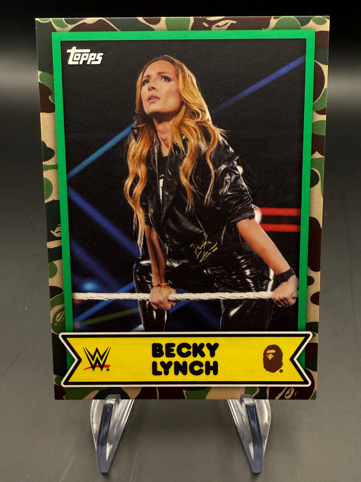 Becky Lynch 2025 Topps WWE x BAPE Green Camo