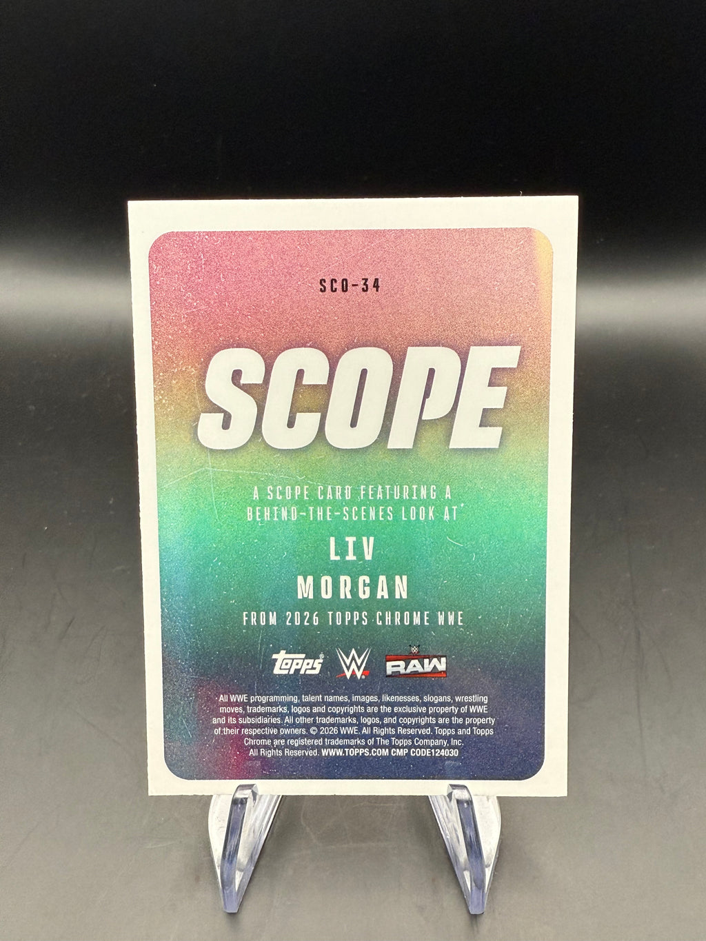 Liv Morgan 2026 WWE Topps Chrome Scope Blue /150