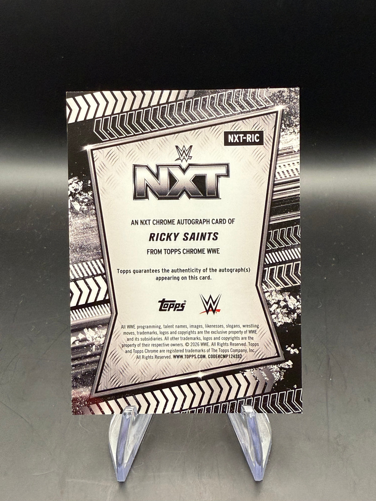 Ricky Saints 2026 WWE Topps Chrome NXT Autograph