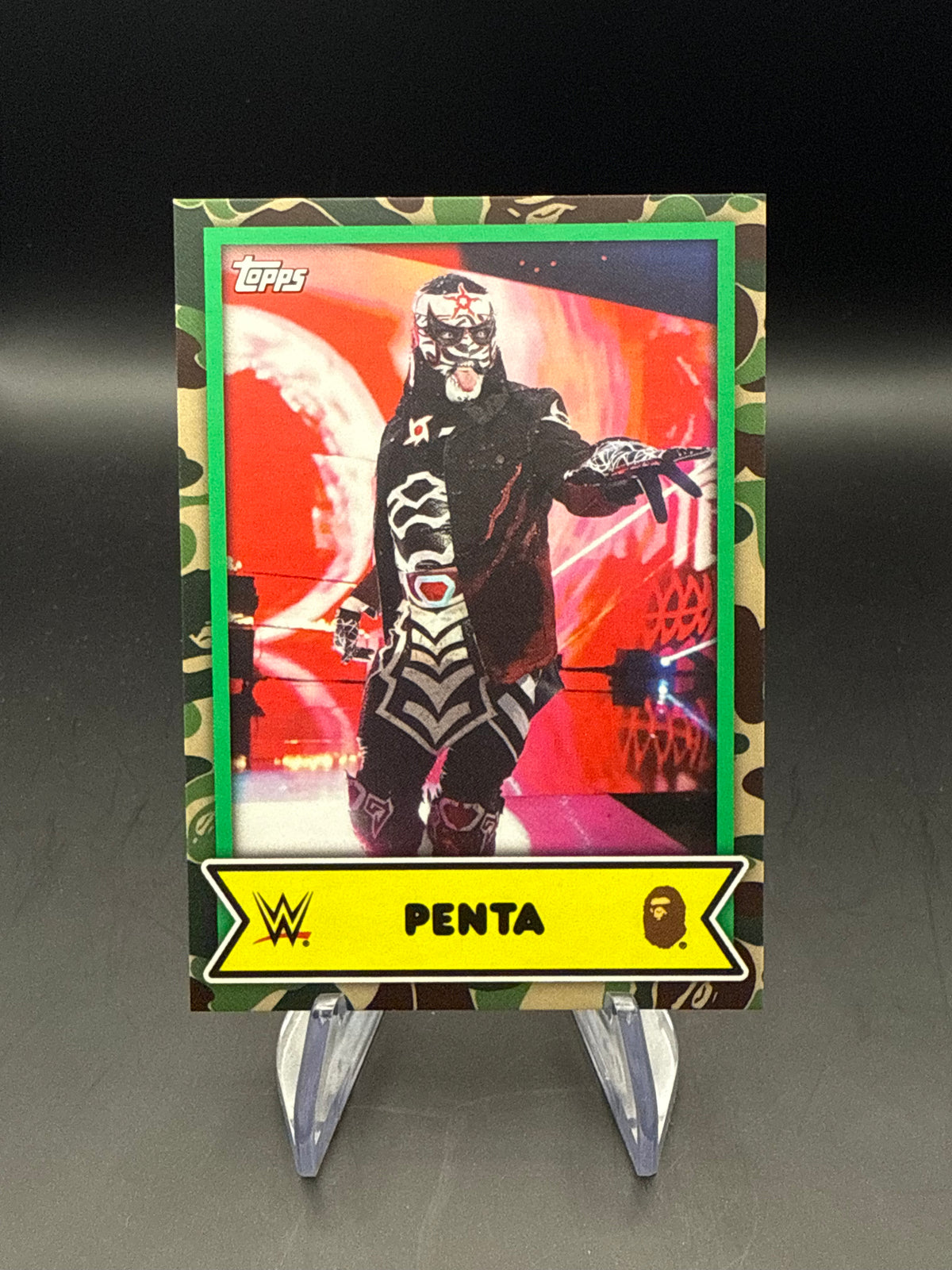 Penta 2025 Topps WWE x BAPE Green Camo