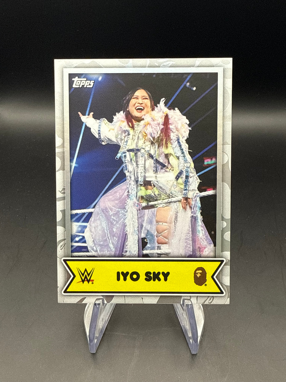 IYO SKY 2025 Topps WWE x BAPE White Camo
