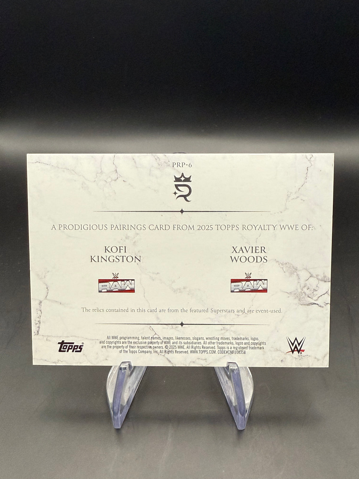 The New Day 2025 WWE Topps Royalty Prodigious Pairings Relic Silver /10