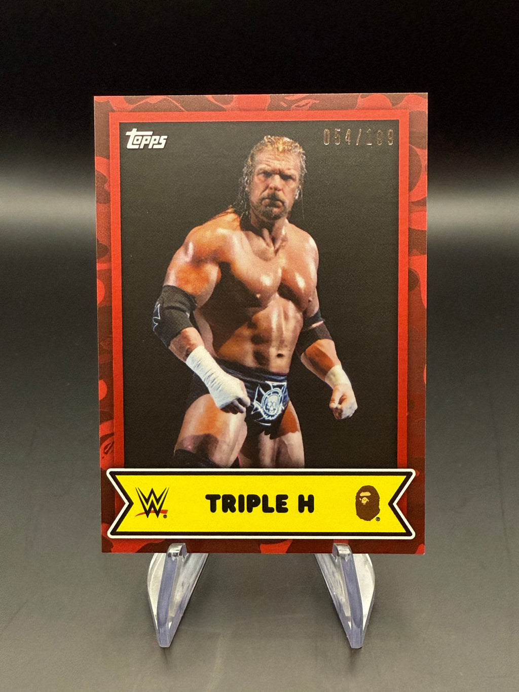 Triple H 2025 Topps WWE x BAPE Red Camo /199