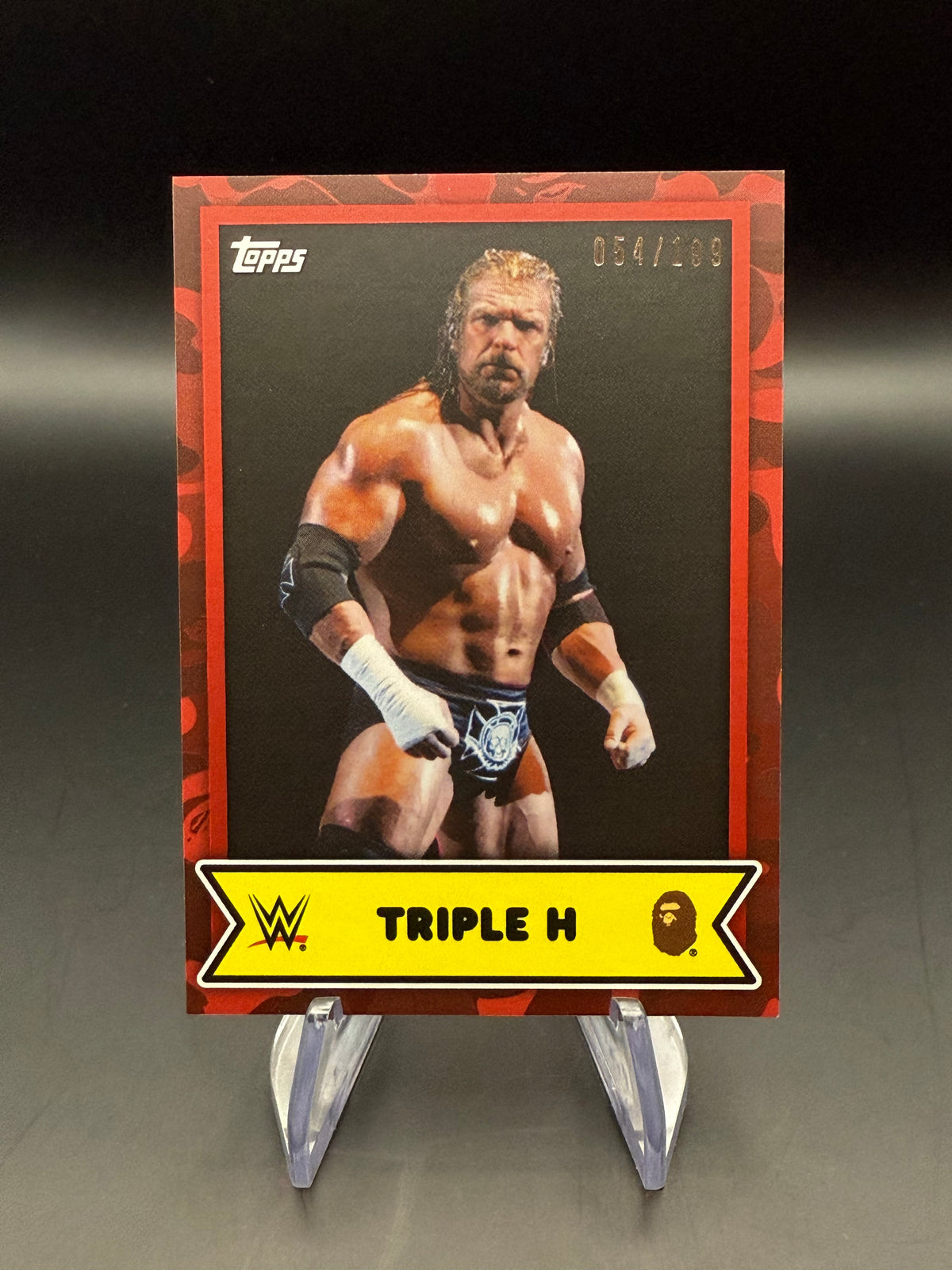 Triple H 2025 Topps WWE x BAPE Red Camo /199