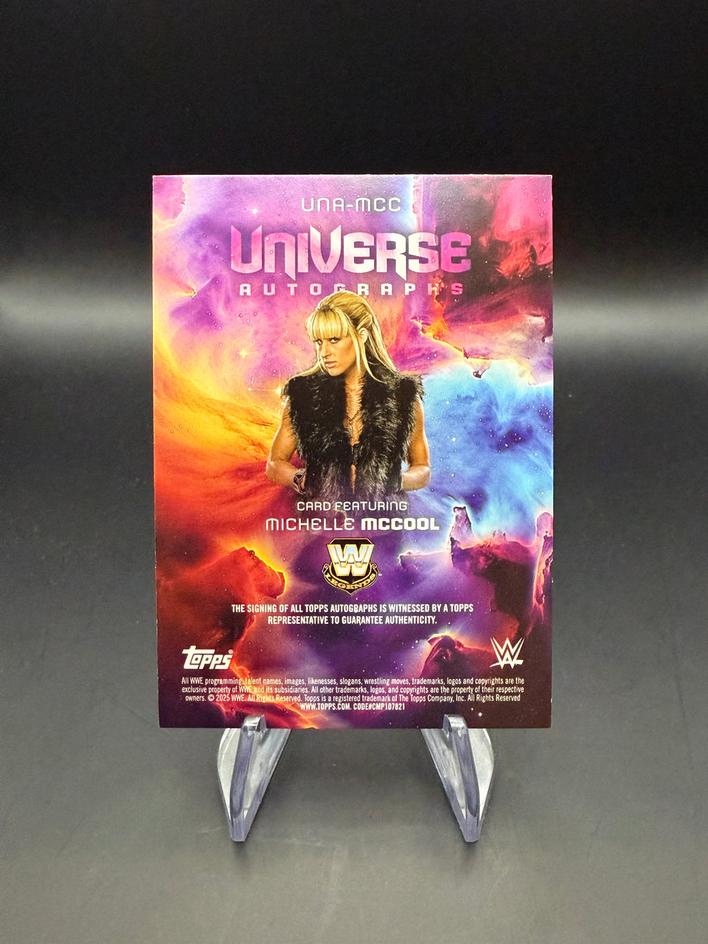 Michelle McCool 2025 WWE Topps Universe Green Electric Autograph /99