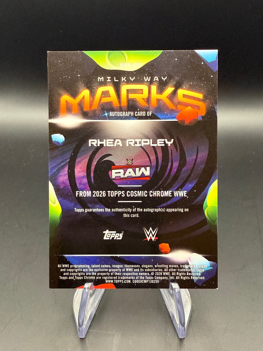 Rhea Ripley 2026 WWE Topps Cosmic Chrome Milky Way Marks Orange Galactic /25