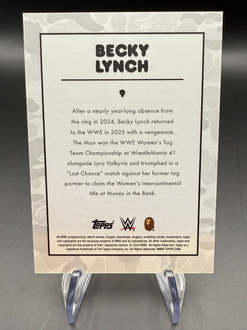 Becky Lynch 2025 Topps WWE x BAPE Green Camo