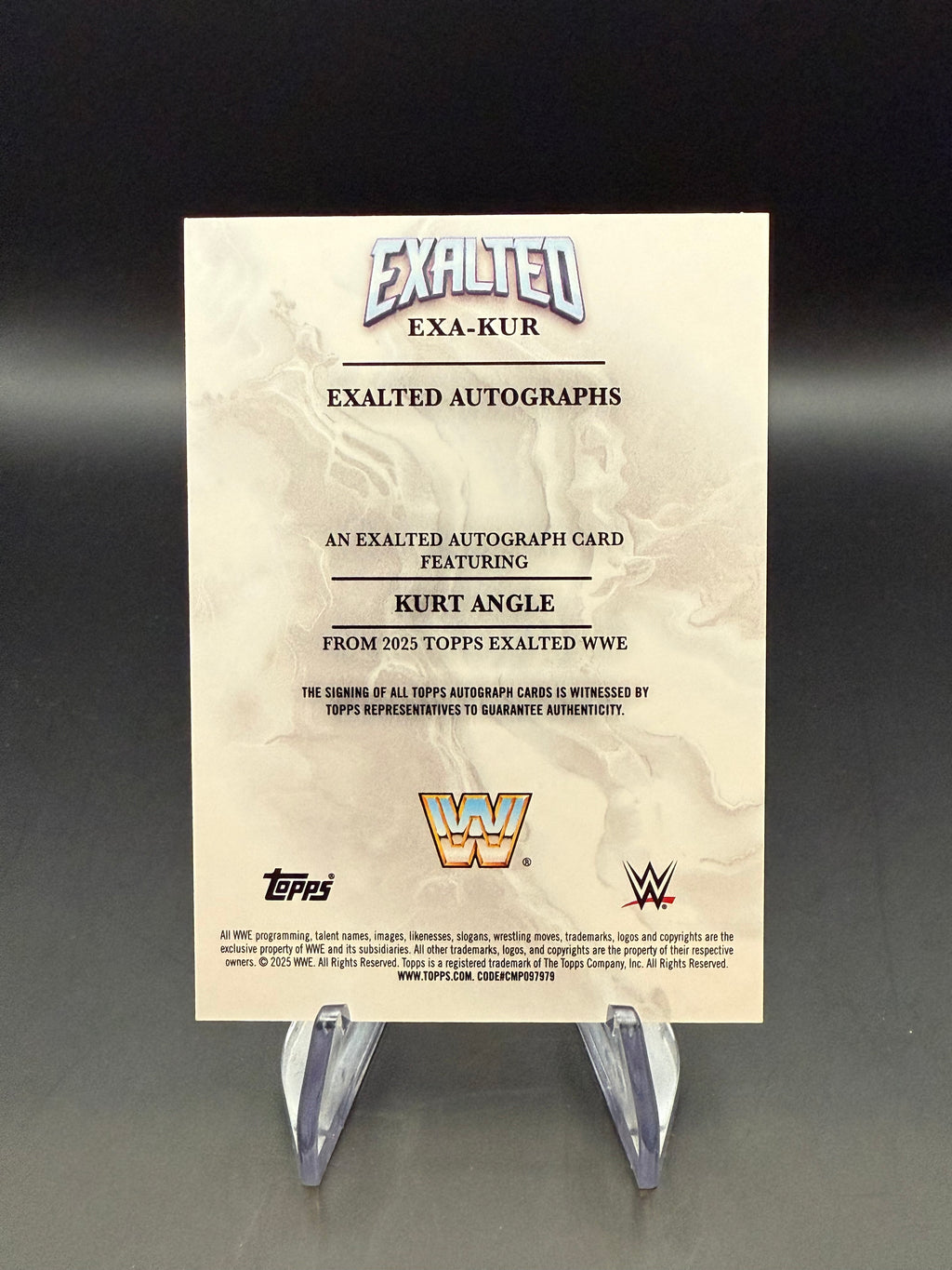Kurt Angle 2025 WWE Topps Exalted Autograph