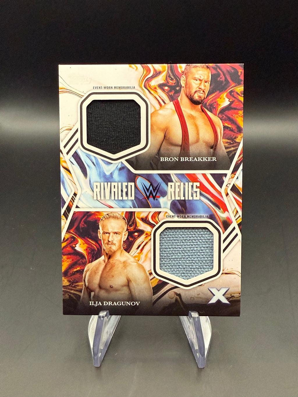 Bron Breakker & Ilja Dragunov 2025 WWE Topps Exalted Dual Rivaled Relic