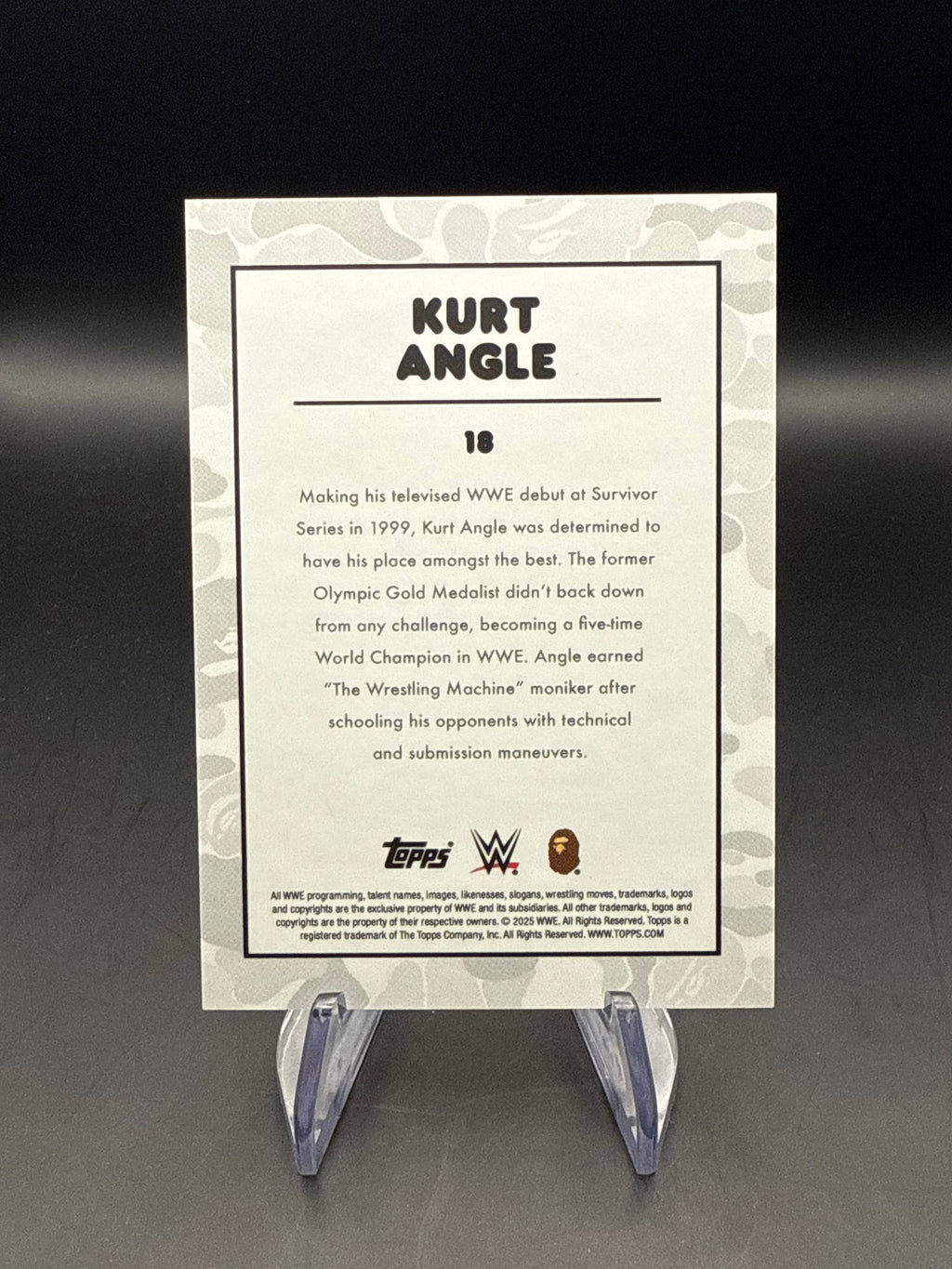 Kurt Angle 2025 Topps WWE x BAPE White Camo