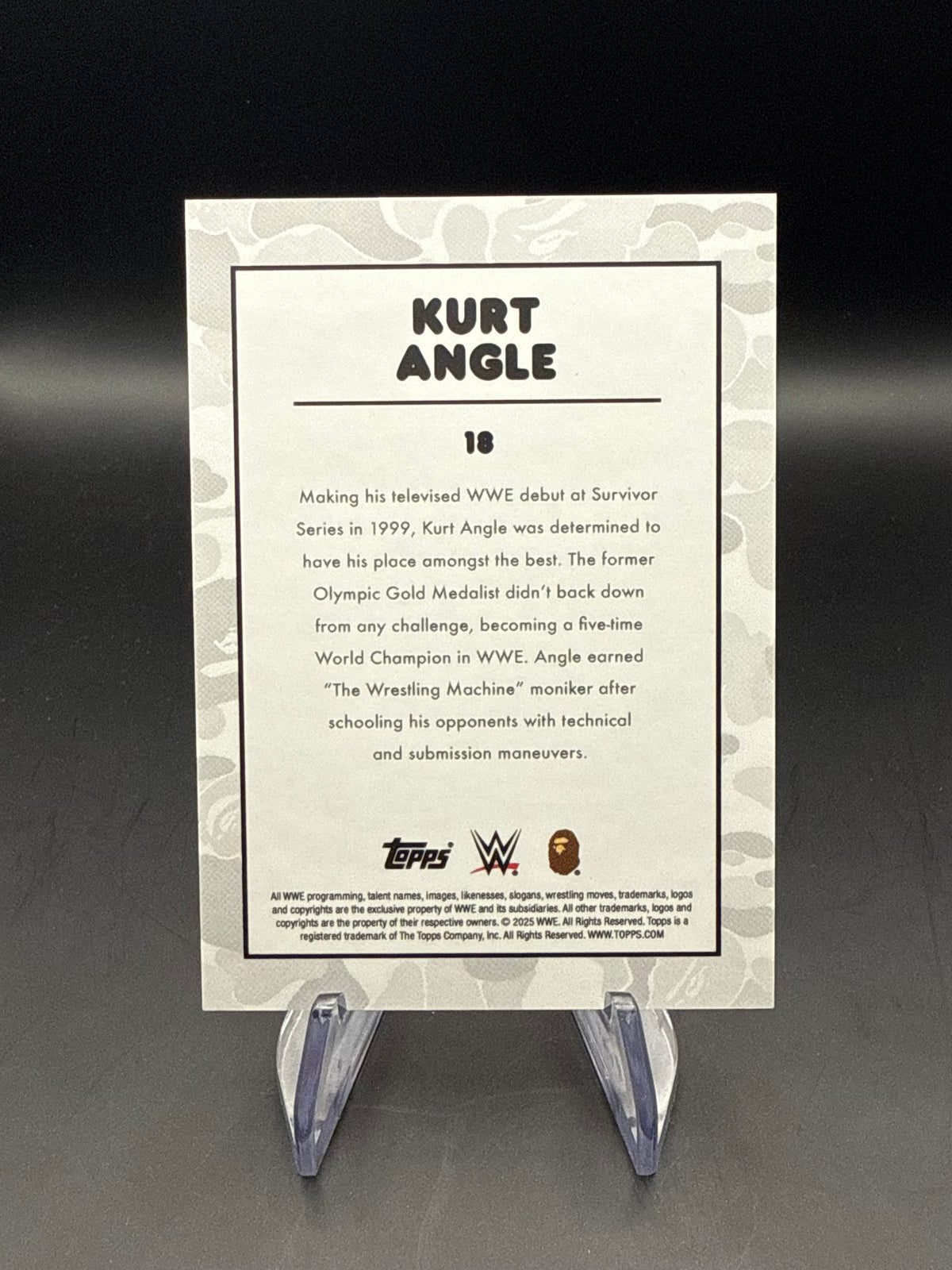 Kurt Angle 2025 Topps WWE x BAPE White Camo