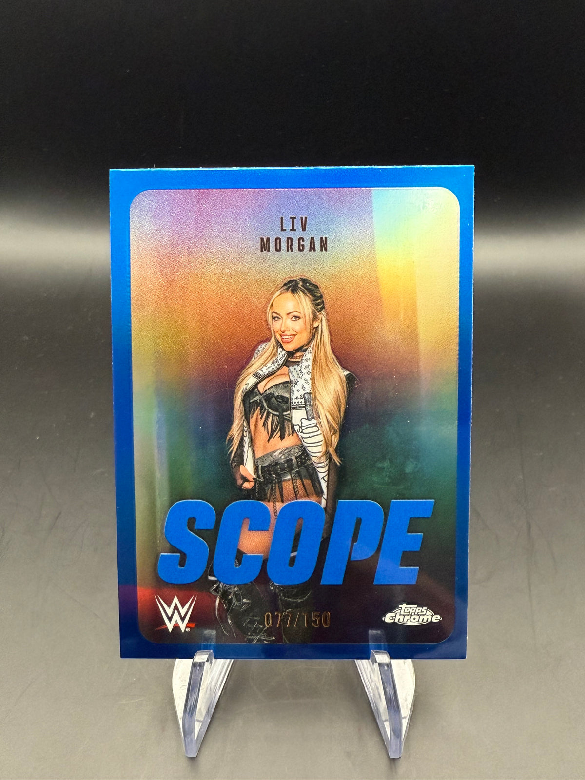 Liv Morgan 2026 WWE Topps Chrome Scope Blue /150
