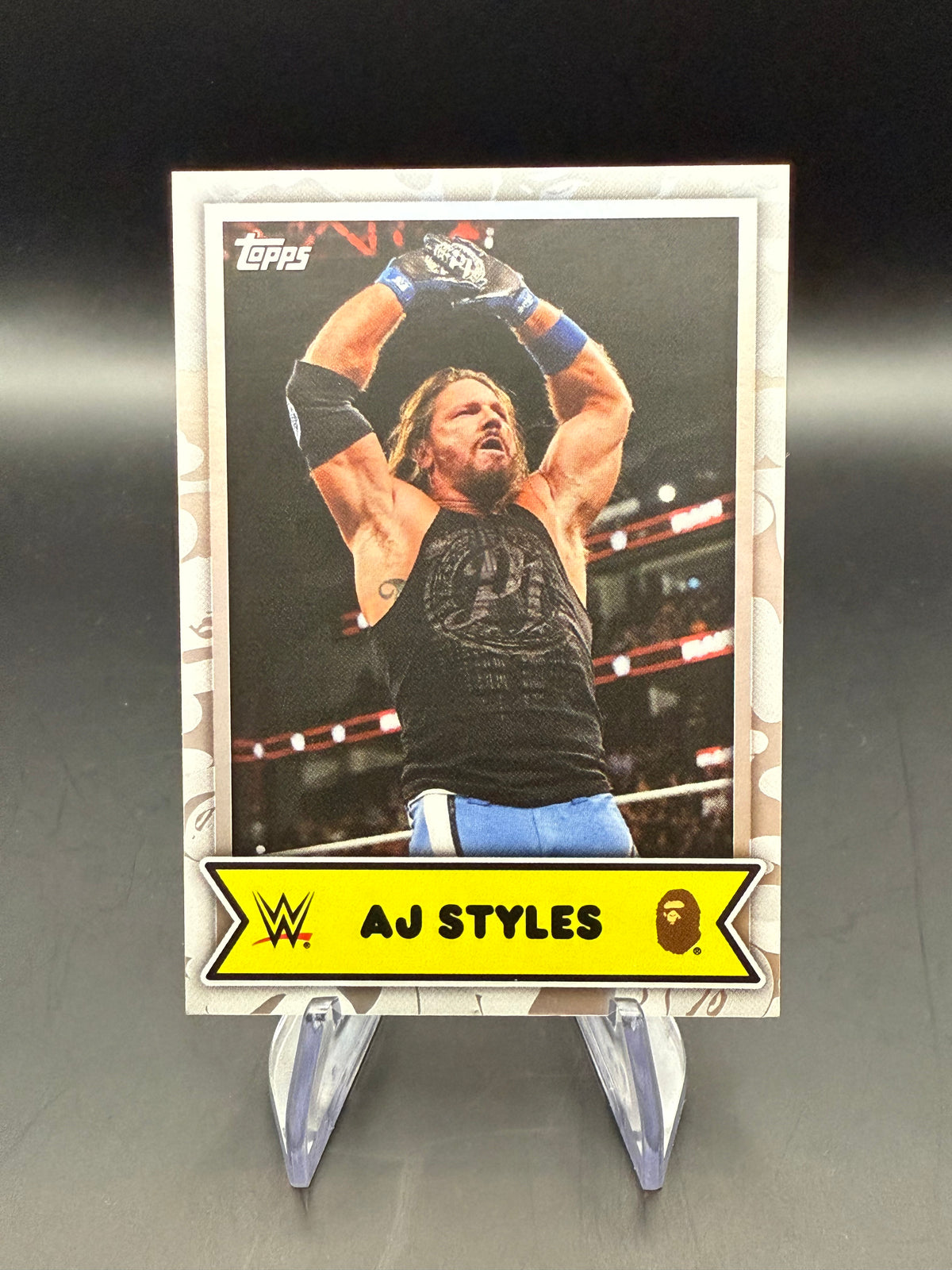 AJ Styles 2025 Topps WWE x BAPE White Camo