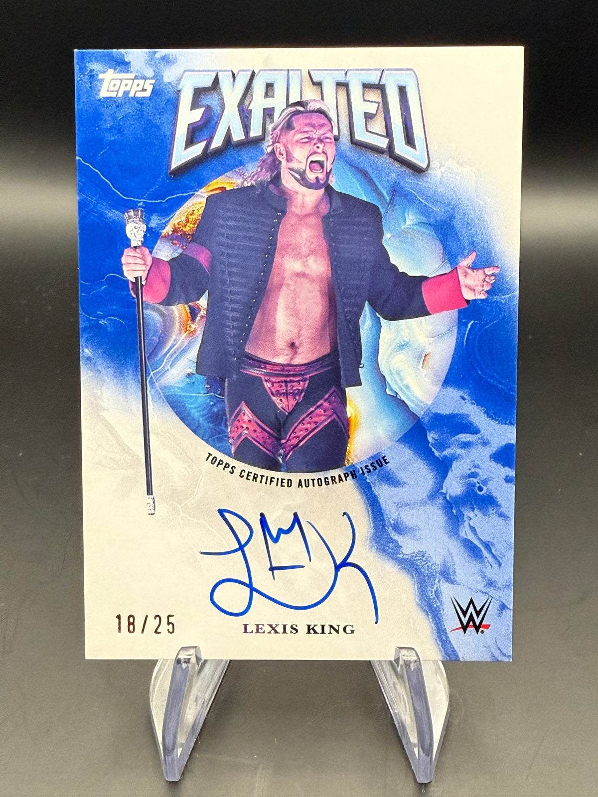 Lexis King 2025 WWE Topps Exalted Blue Autograph /25