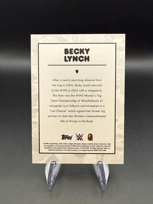 Becky Lynch 2025 Topps WWE x BAPE Purple Camo /75