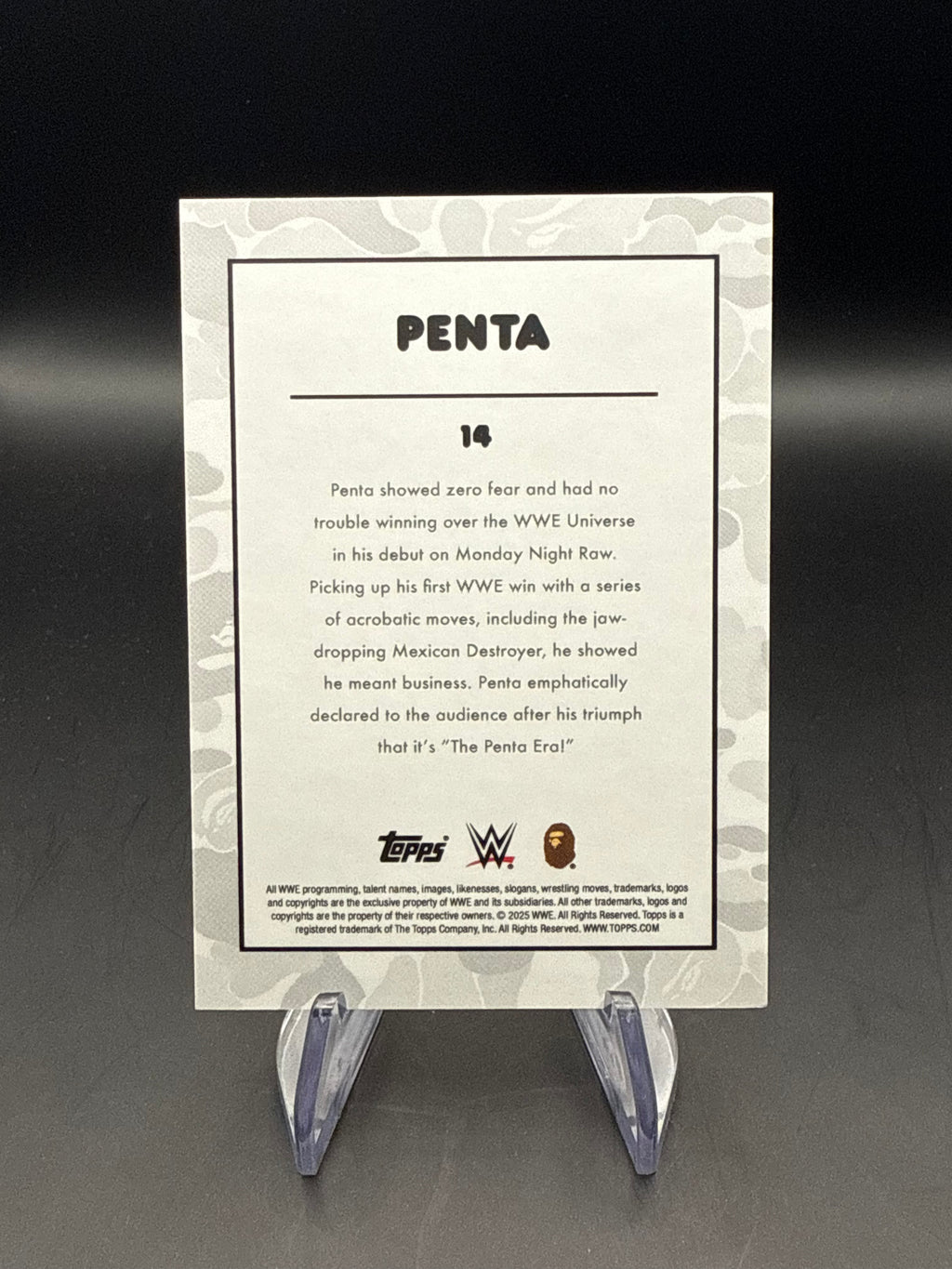 Penta 2025 Topps WWE x BAPE Green Camo