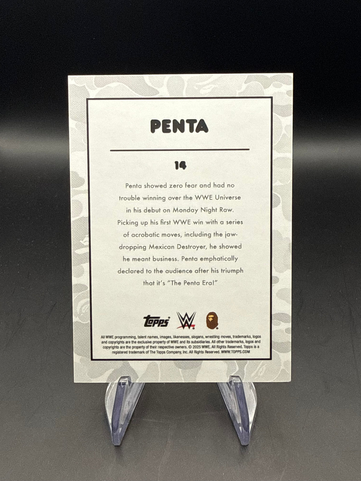 Penta 2025 Topps WWE x BAPE Green Camo