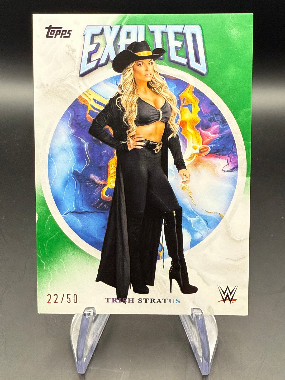Trish Stratus 2025 WWE Topps Exalted Green /50