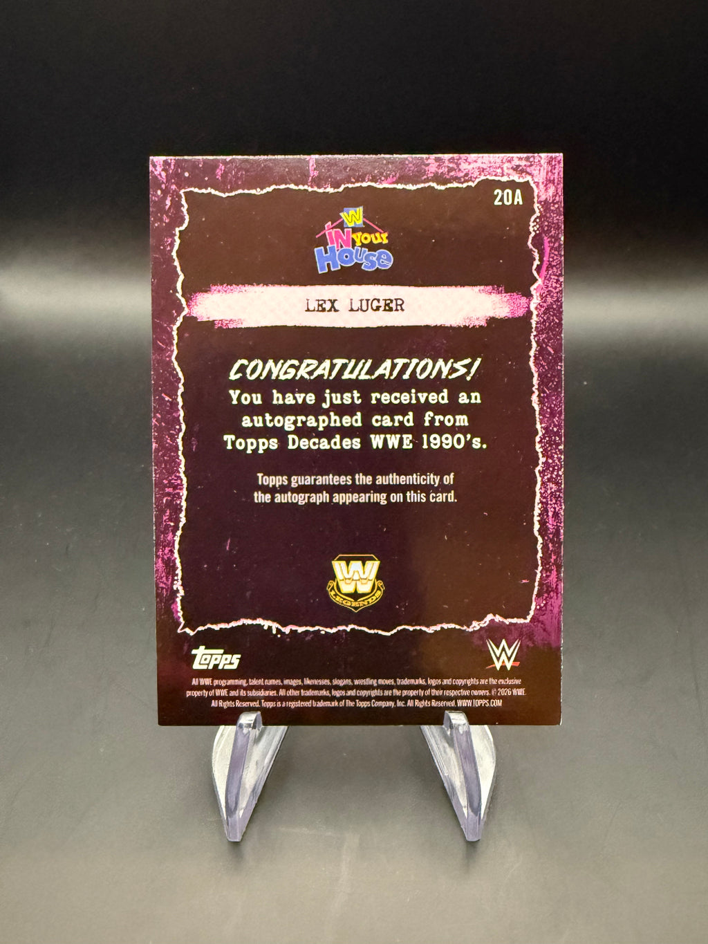 Lex Luger 2026 WWE Topps Decades Purple Autograph /75