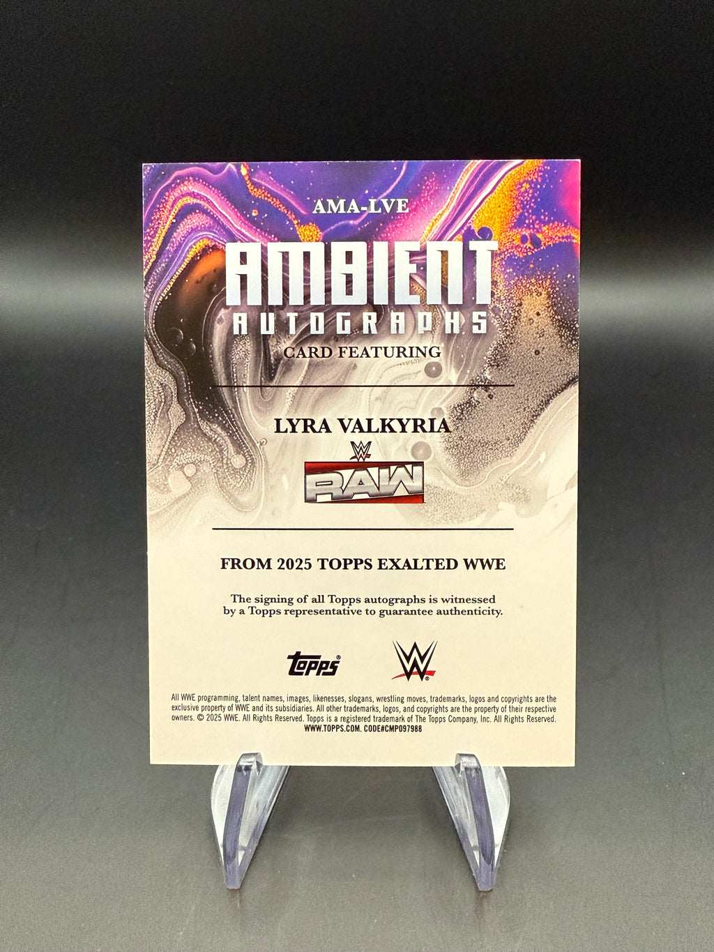 Lyra Valkyria 2025 WWE Topps Exalted Ambient Autograph