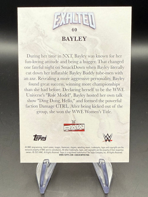 Bayley 2025 WWE Topps Exalted Base Card