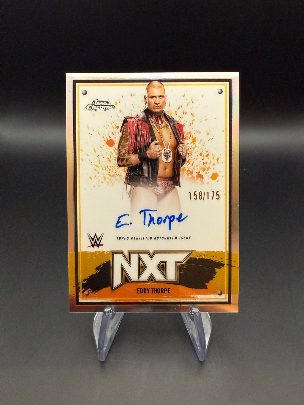 Eddy Thorpe 2025 WWE Topps Chrome Refractor NXT Autograph /175