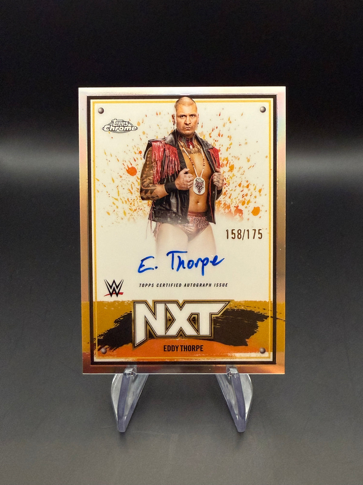 Eddy Thorpe 2025 WWE Topps Chrome Refractor NXT Autograph /175