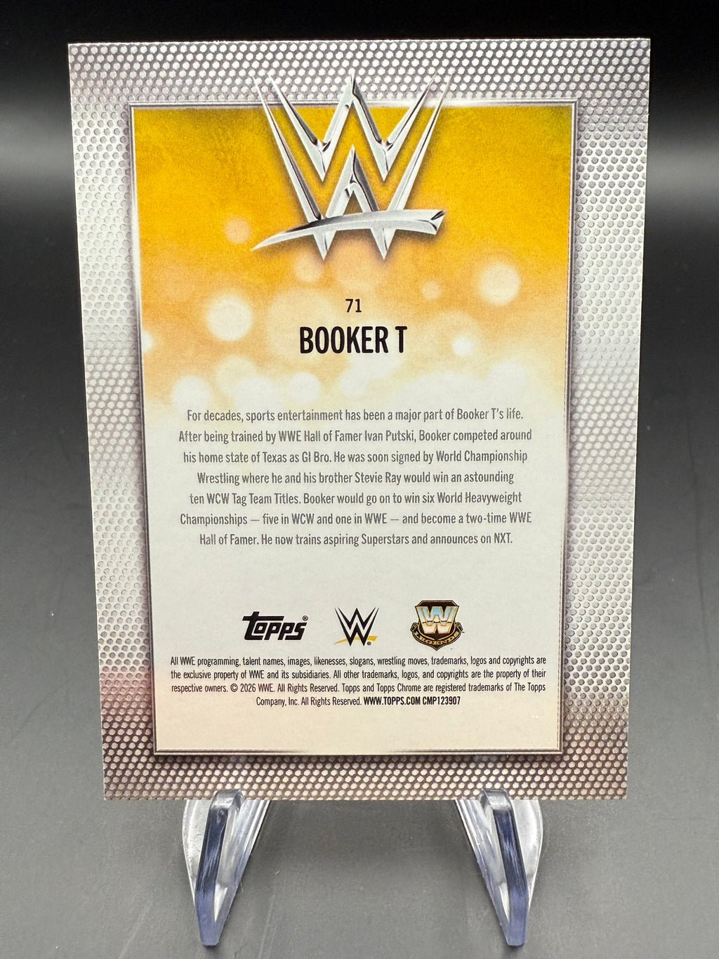 Booker T 2026 WWE Topps Chrome Magenta Refractor /399