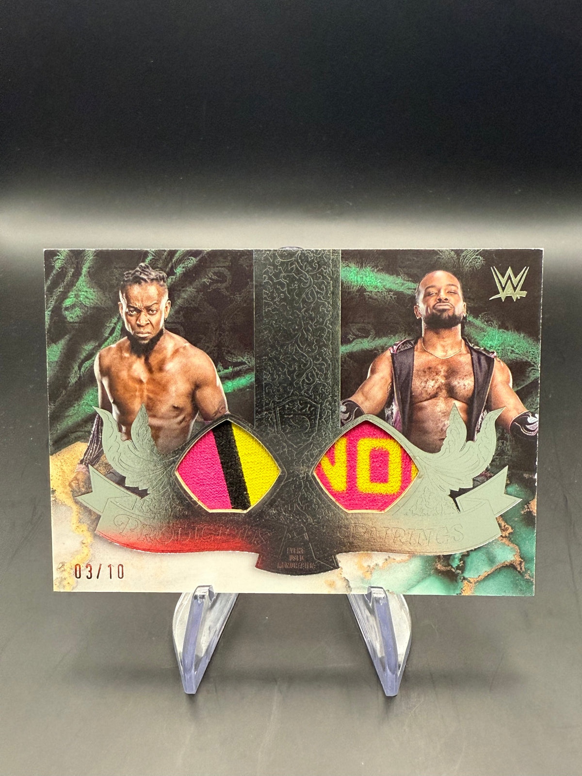 The New Day 2025 WWE Topps Royalty Prodigious Pairings Relic Silver /10